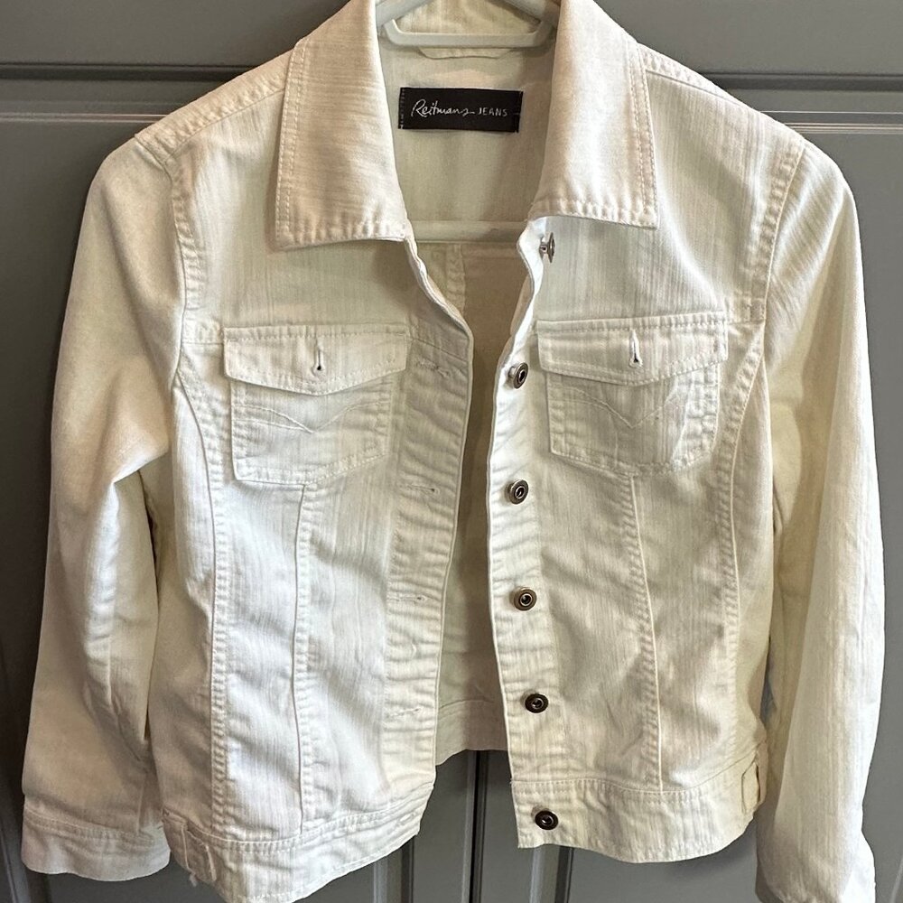 Reitmans White Denim Jean Jacket